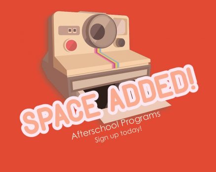 SPACE ADDED! Sign up for these programs.